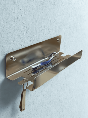 Jilet Askılı Metal Banyo Rafı