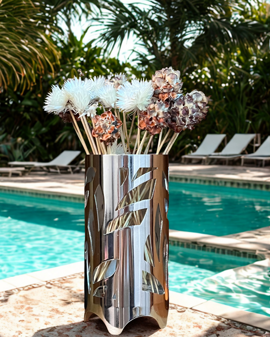 Paslanmaz Çelik Dekoratif Vazo